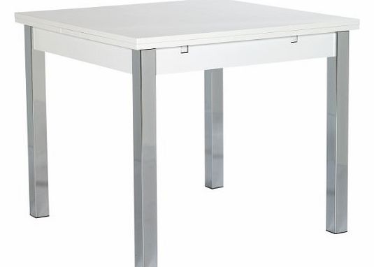 Designa Furniture Designer Extending Dining Table, 76 x 80 x 80 cm, White