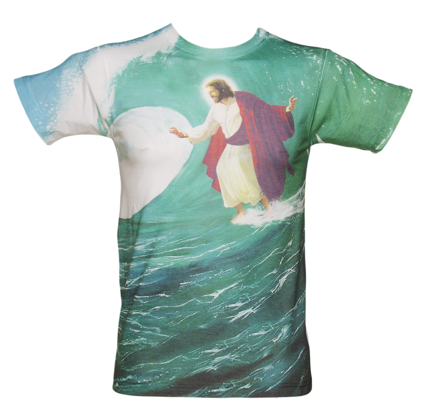 Dirty Cotton Scoundrels Mens Surfs Up Jesus Sublimated T-Shirt from