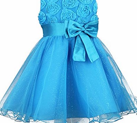 Girls Flower Formal Wedding Bridesmaid Party Christening Dress Children Clothing Girls Lace Dress Princess Dresses Kid Baby Clothes age 2-12 years(9-10 years,red)