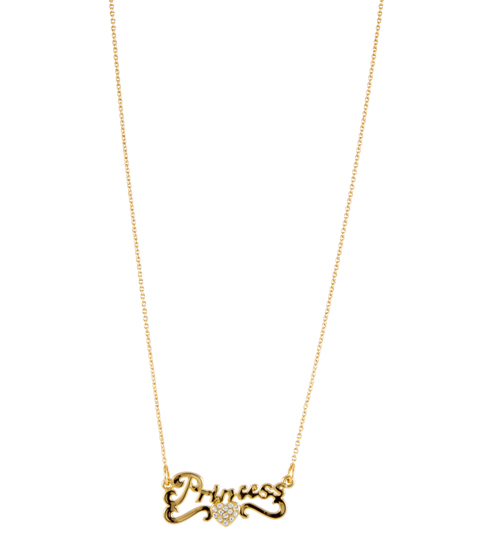 Disney Couture 14ct Gold Plated Disney Princess Charm Necklace