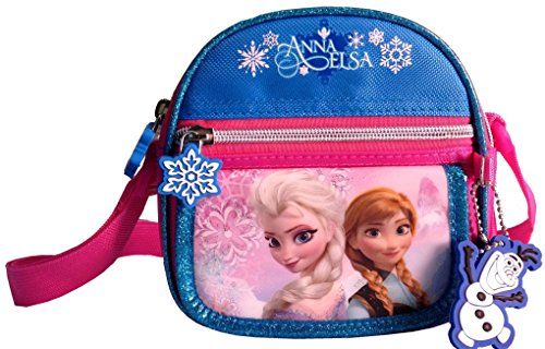 Disney Frozen Princess Elsa & Anna Small Sling Bag with Front Mini Cross Body Shoulder Bag for Kids