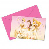 disney Princess Party Invitations - 6 Invites in a pack