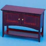 1/12th Scale Dolls House Side Table with Cupboards