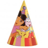 dora the Explorer Party Hats - 8 in a pack