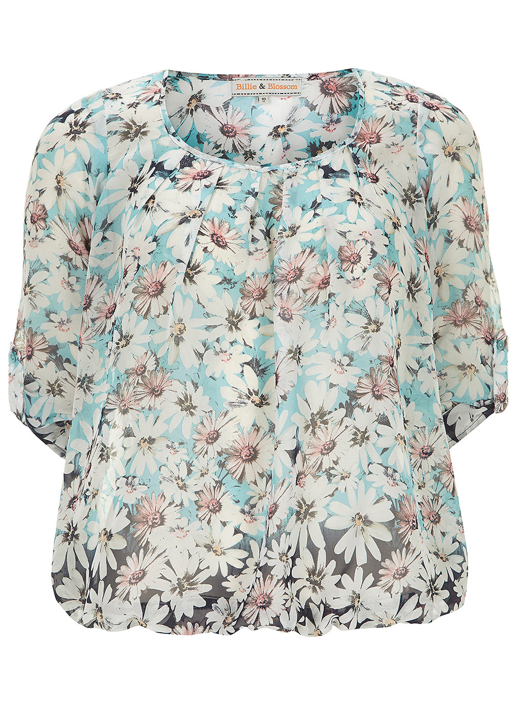Dorothy Perkins Billie and Blossom Turquoise daisy blouse 12273996