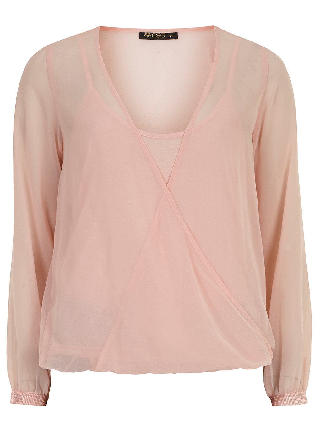 Pink wrap blouse 51001095