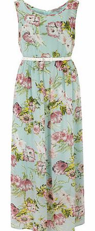 Womens Alice & You Blue Floral Print Maxi Dress-