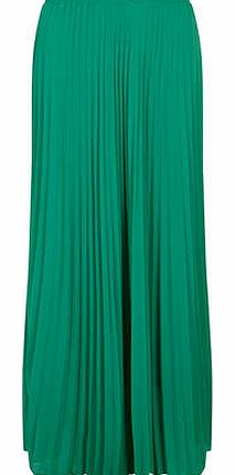 Womens Alice & You Green Pleated Maxi Skirt-