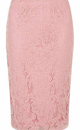 Womens Alice & You Light Pink Lace Fit Midi