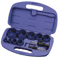Draper 19mm To 35mm 12 Piece Plumbers and Electricians Bi-Metal Holesaw Kit