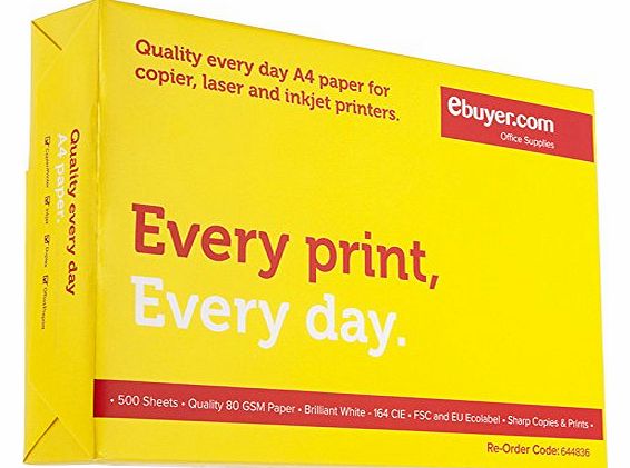 Ebuyer.com Everyday 80gsm A4 Printer Paper - 500 Sheets