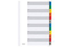 Elba A4 multi coloured mylar index, numbered 1