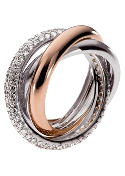 Emporio Armani Ladies Silver and Rose Gold Ring