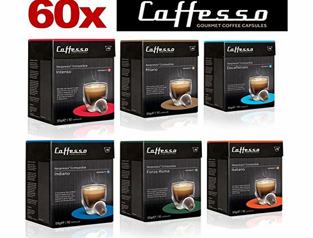Espresso Coffee Club 60 x Nespresso Compatible Coffee Capsules / Pods Espresso - 6 Different Blends