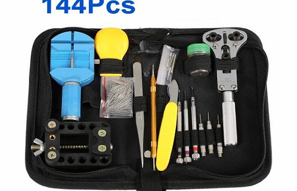 Excelvan WMicroUK High Quality 144Pcs Watch Repair Tool Kit Set