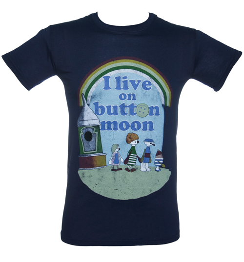 Fame and Fortune Mens I Live On Button Moon T-Shirt from