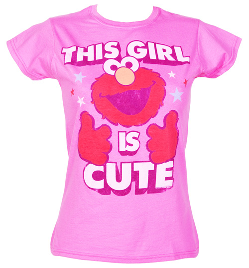 Fame and Fortune This Girl Is Cute Ladies Elmo T-Shirt from Fame