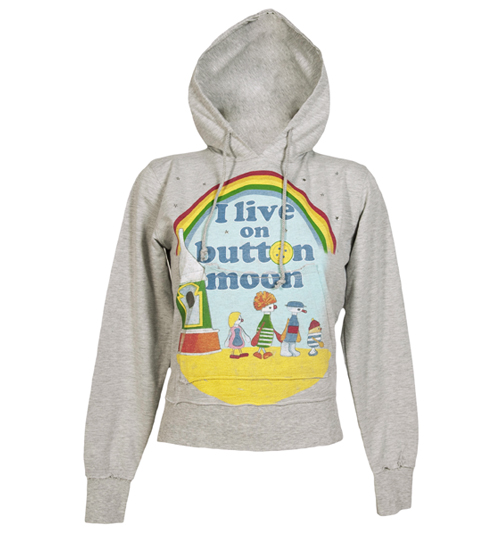 Famous Forever Ladies Grey I Live On Button Moon Hoodie from