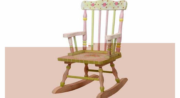 Fantasy Fields Crackled Rose Rocking Chair