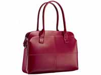 filofax Classic slim briefcase in cherry leather