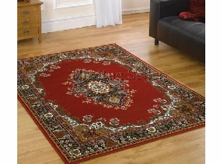 Flair Rugs Element Lancaster Traditional Rug, Red, 160 x 220 Cm