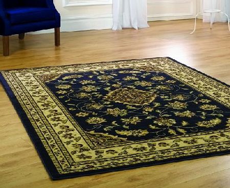 Flair Rugs Sherborne Rug - Navy Blue - Classic Pattern - Traditional Design - 160 x 230cm