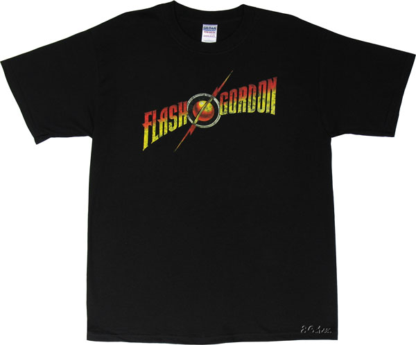 Flash Gordon Distressed Logo Mens T-Shirt