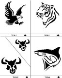 For Now Tattoo Stencil Set - Wild Animals TX-20