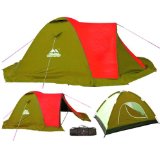 Freespace 4 Man Double Skinned Tent Sand Yellow/Red