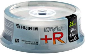 Fuji DVD R 4.7GB - 16x Speed - Spindle of 25 Discs