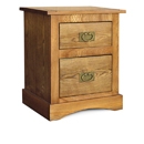 FurnitureToday Vermont Ash 2 Drawer Bedside Cabinet