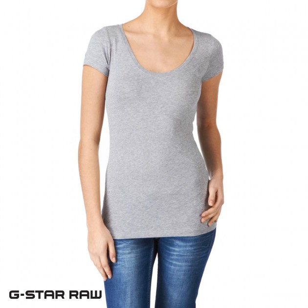 G-Star Womens G-Star Base Deep T-Shirt - Grey Heather