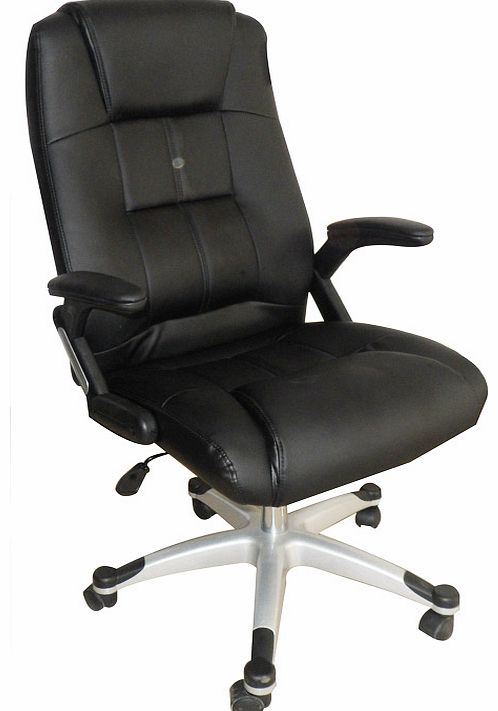 Gardens and Homes Direct Lorus 200 Black leather Office Chair