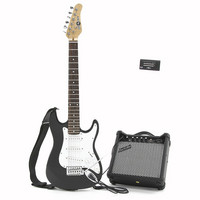 3/4 Electric-ST Guitar + Amp Pack Black