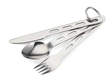 Gelert Stainless Steel Cutlery Set & Keyring