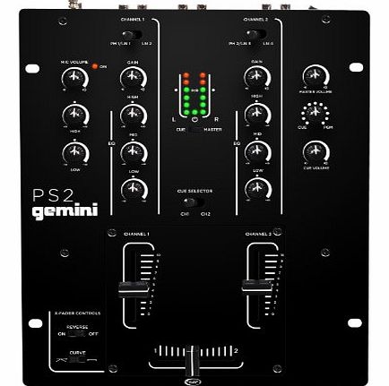 Gemini PS2 Professional 10 inch 2 Channel DJ Mixer