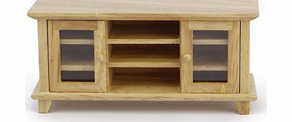 Generic 1:12 Doll House Miniature Furniture Wooden TV Cabinet