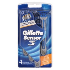 Gillette Sensor 3 Blades 4 Disposable Razors