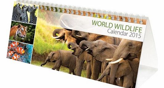 Gilt Edged 2015 World Wild Life Desk Calendar (CL08)