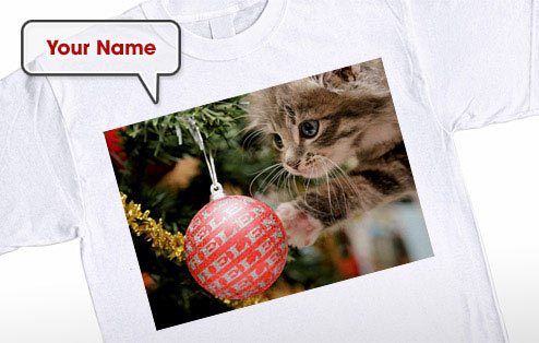 GoneDigging Christmas Kitten - Personalised T-Shirt