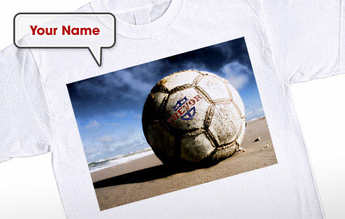Football on Beach T-Shirt