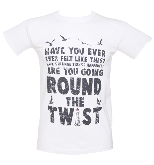 Good Times Tees Mens White Round The Twist T-Shirt from