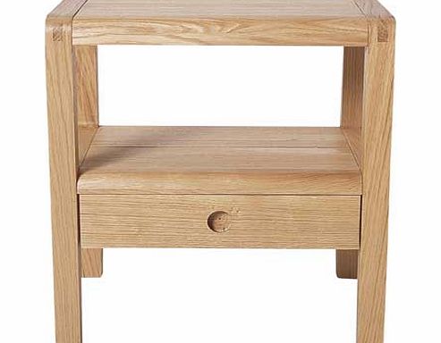 Habitat Radius Bedside Cabinet - Oak