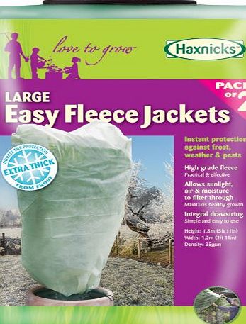 Haxnicks 2 x Genuine 35gsm Haxnicks Large Fleece Jacket, with cord lock.