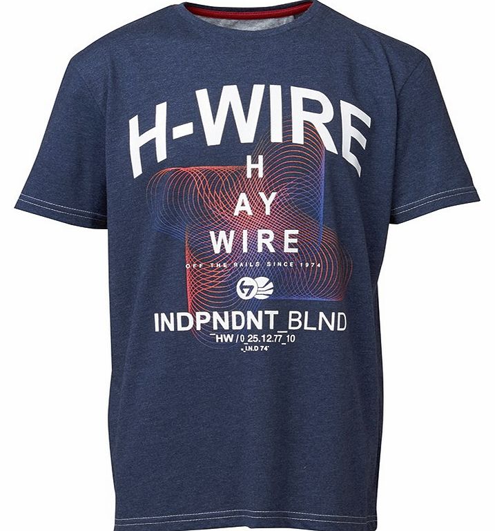 Haywire Junior Bramhall T-Shirt Navy Marl