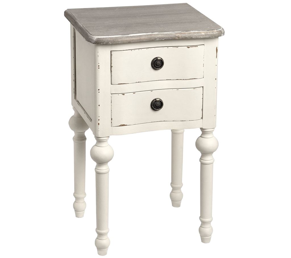 Homestead Two Drawer Bedside Table