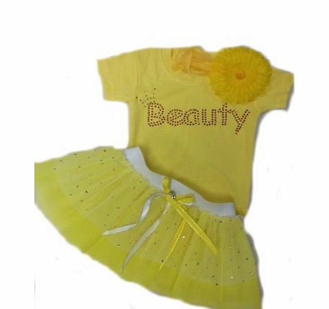 Baby Beauty Fairytail Fancy Dress Baby Suite Tutu amp; Headband Newborn Reborn (0-3 months) (Age 0-3 Months)