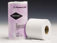 Hostess toilet tissue rolls, 320 sheets per