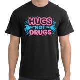 Hot Tuna Hugs Not Drugs T-Shirt, Black, XL