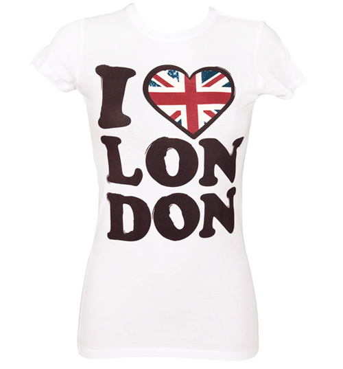 House of Mental Ladies White I Love London T-Shirt from House of